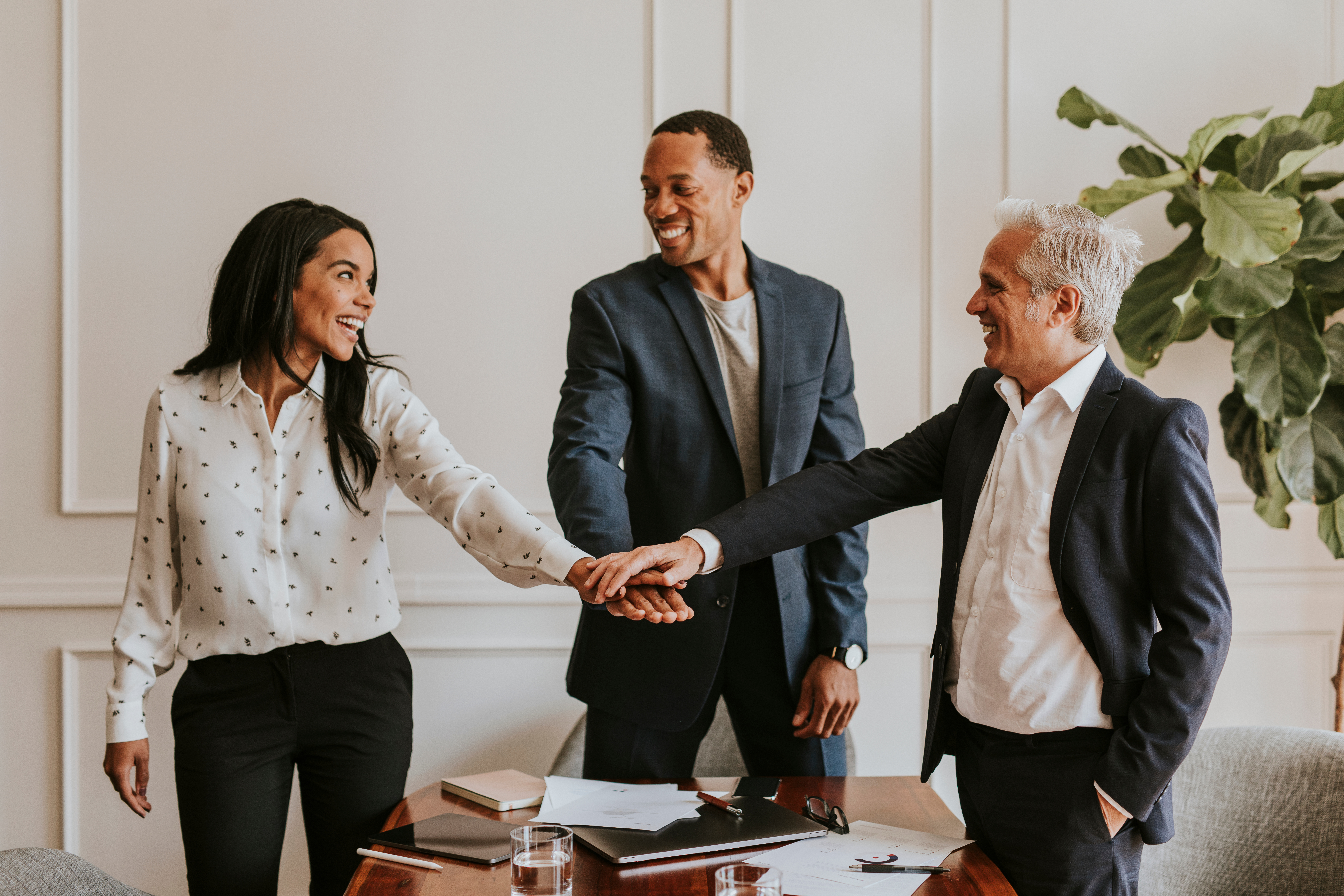 Business people working together