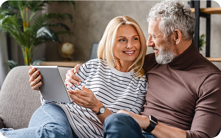 Couple on tablet