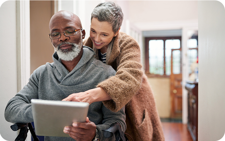Affectionate Senior couple